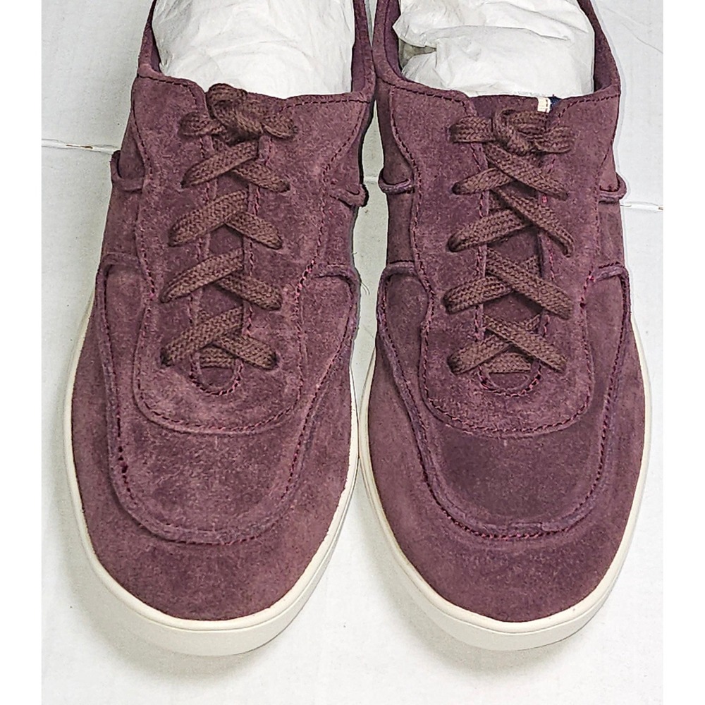ED Ellen DeGeneres Akemi True Merlot Suede Lace Up Sneakers Womens 7M EU 37 New